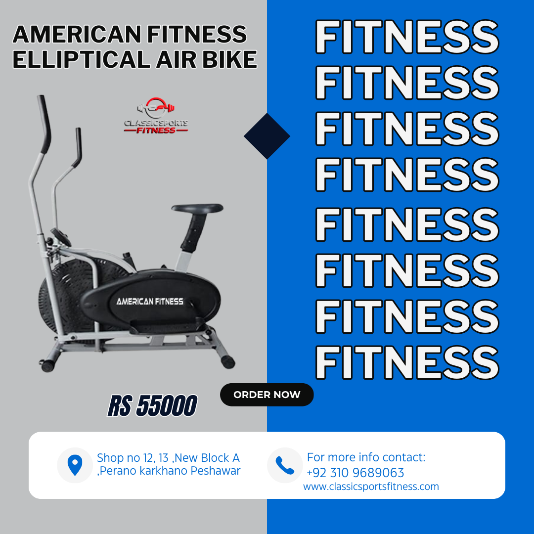 AMERICAN FITNESS ELLIPTICAL AIR BIKE 8.2A